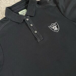 Tommy Bahama Raiders Polo Men’s Small Black Supima Cotton NFL Team Logo Shirt